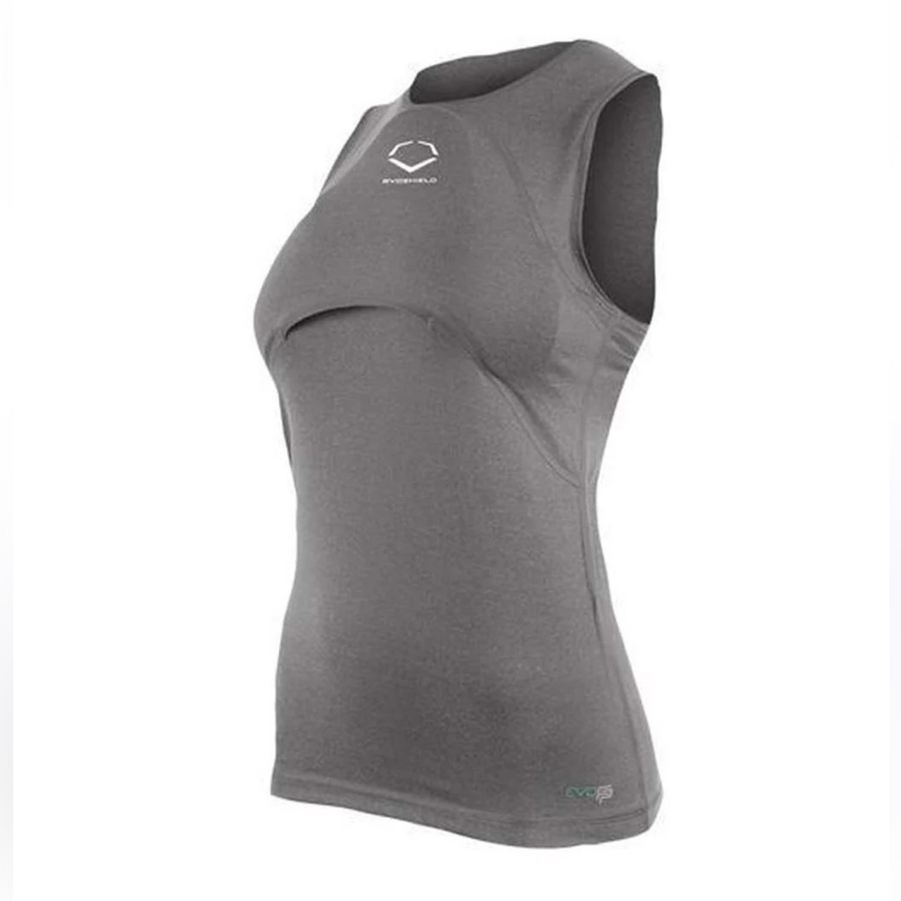 NWT EvoShield Women’s Chest Guard Racerback Shirt - Small Graphite